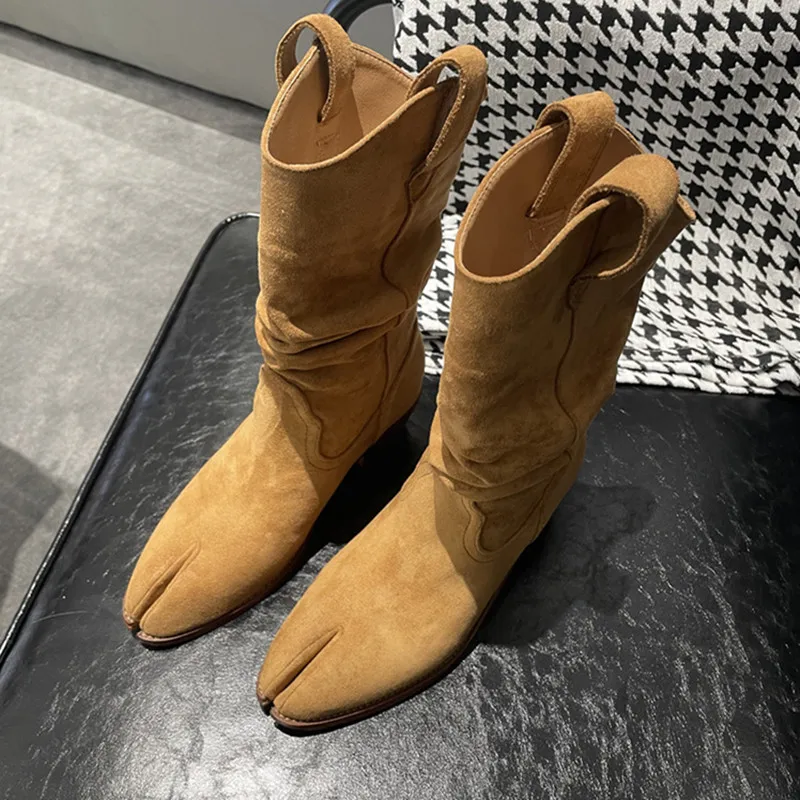 Vintage Fashion Ladies - Fashion Vintage Boots Split Toes Korean