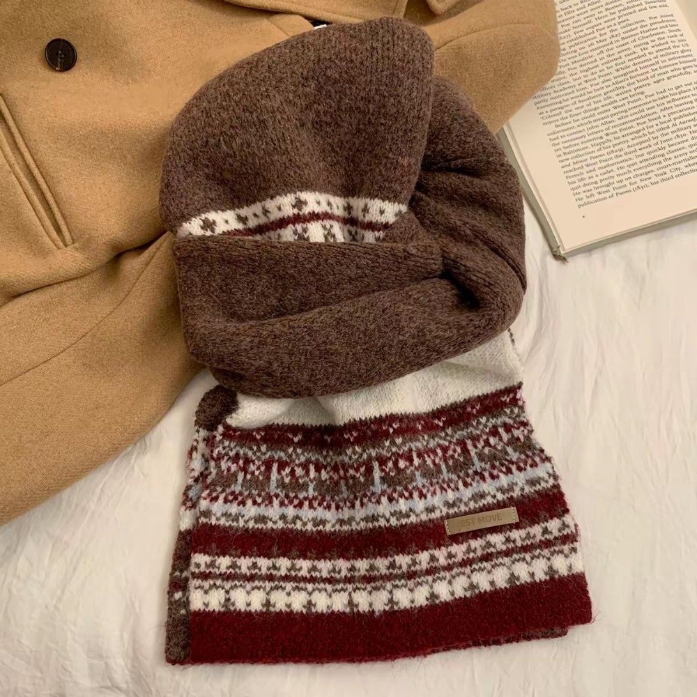 Vintage Fashion Faire - New Fair Isle Pattern Patchwork Scarf