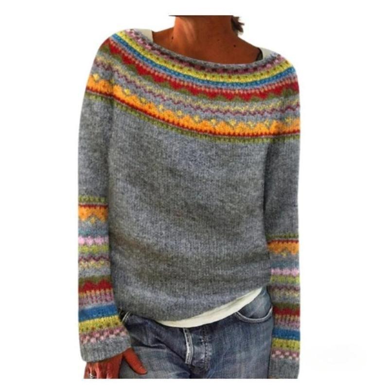 Vintage Fashion Faire - Women's Vintage Fair Isle Pattern Loose