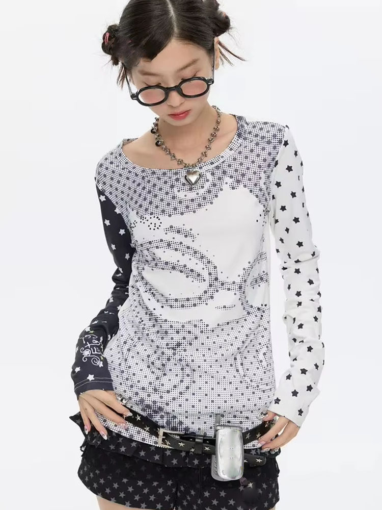 Vintage Fashion Y2K - Y2k Aesthetic Long Sleeve T-shirts Women