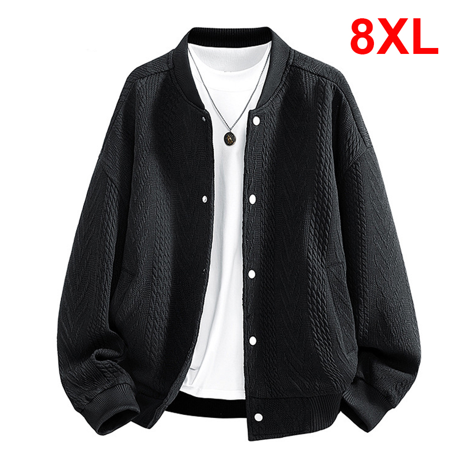 Varsity Jacket Wool - Knitted Baseball Jacket Men 8XL Plus