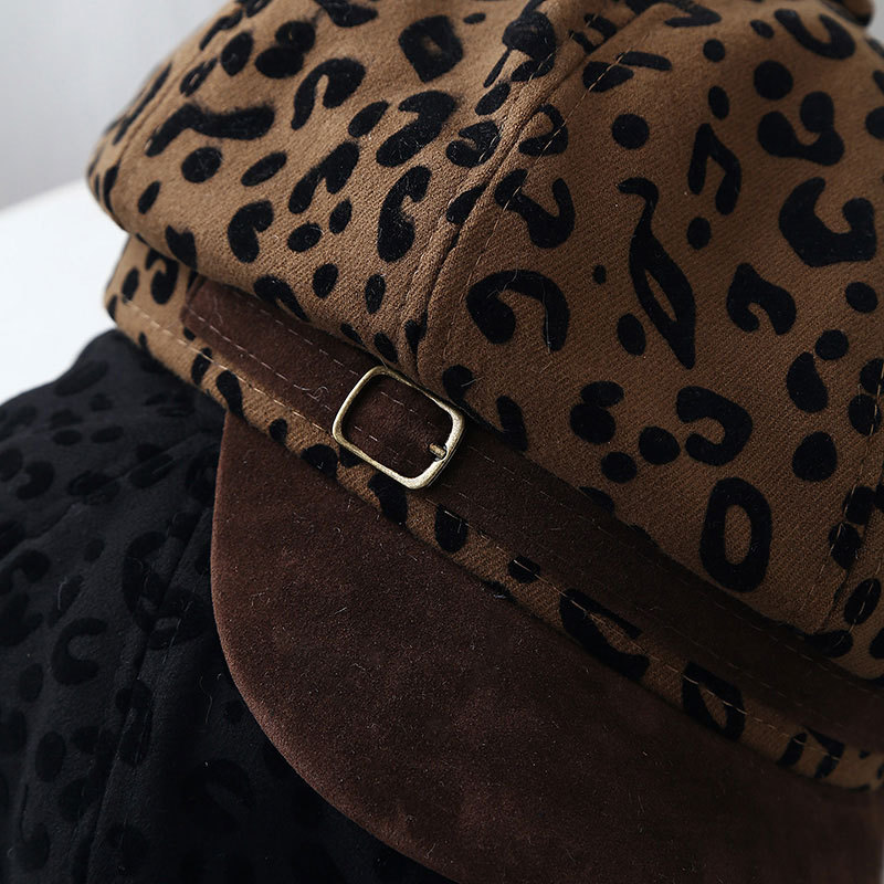 Retro Leopard Print Wide Brim  - Vintage Fashion Hats 评论和价格