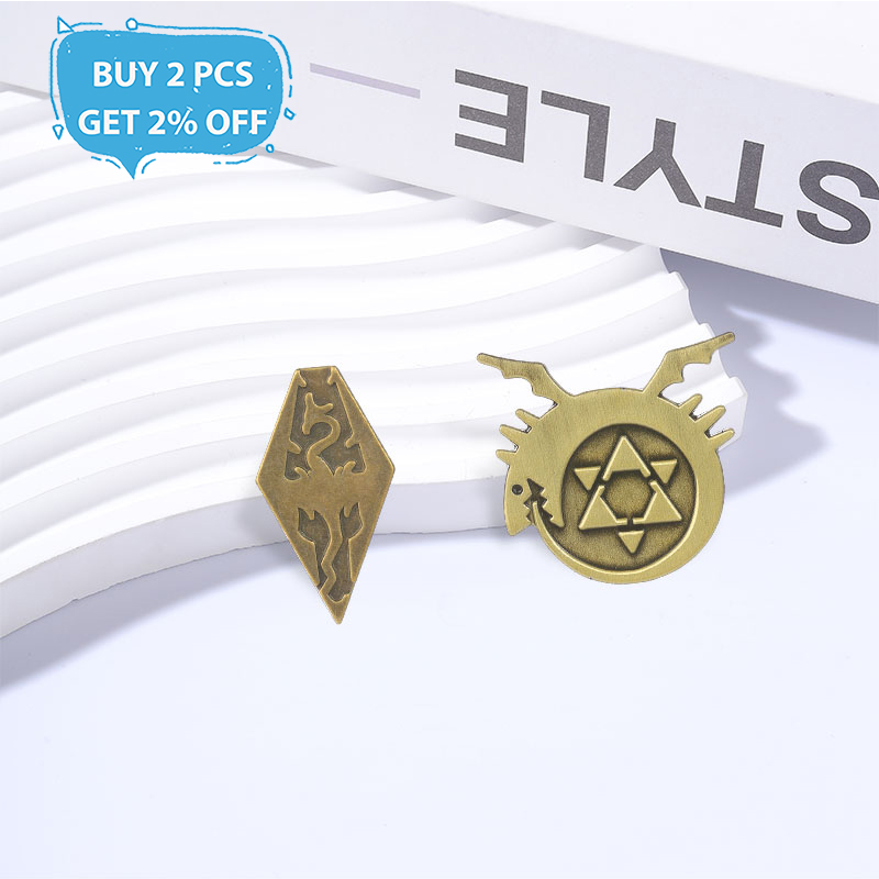 Vintage Bronze Anime Game Badg - Vintage Fashion Game 评论和价格