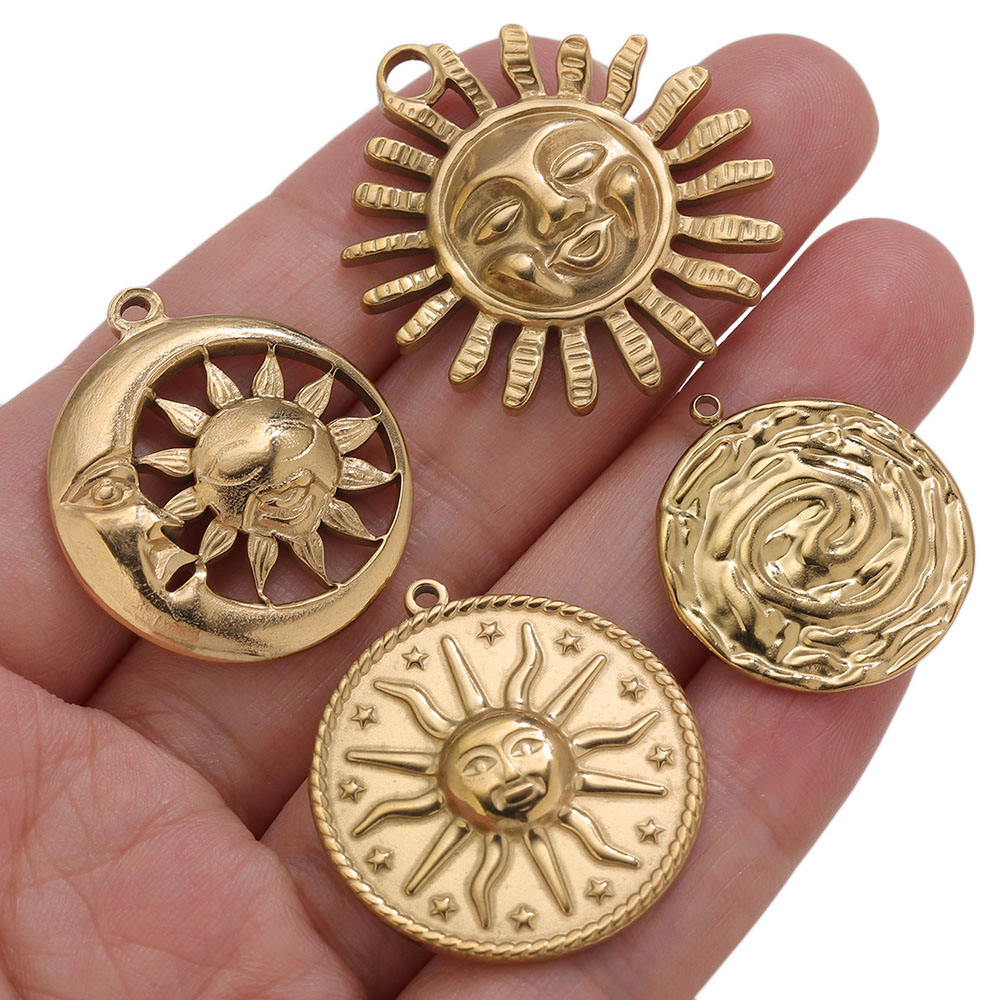 5pcs PVD Gold Charms Stainless - Vintage Fashion Stores 评论和价格