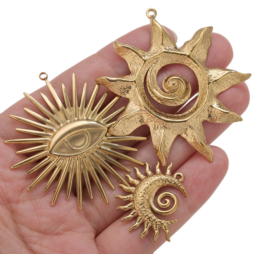 5pcs PVD Gold Charms Stainless - Vintage Fashion Stores 评论和价格