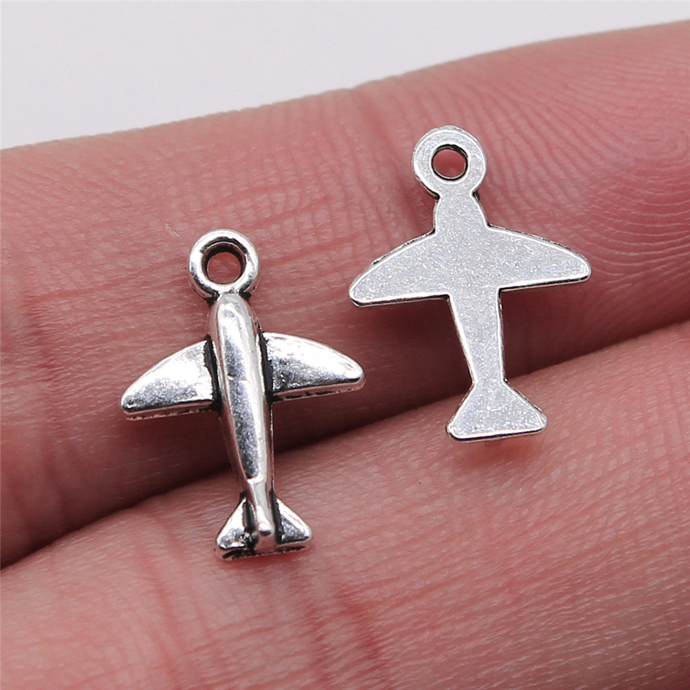 10pcs 11x15mm Antique Silver C - Vintage Fashion Stores 评论和价格