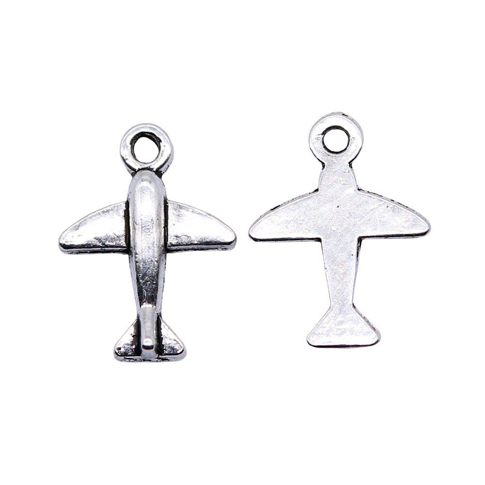 10pcs 11x15mm Antique Silver C - Vintage Fashion Stores 评论和价格