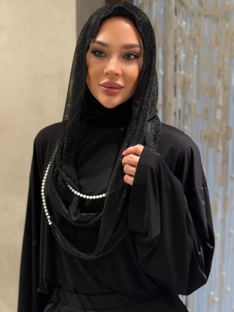 New Dubai Hood Hijab Pearl Lan - Vintage Fashion Hats 评论和价格