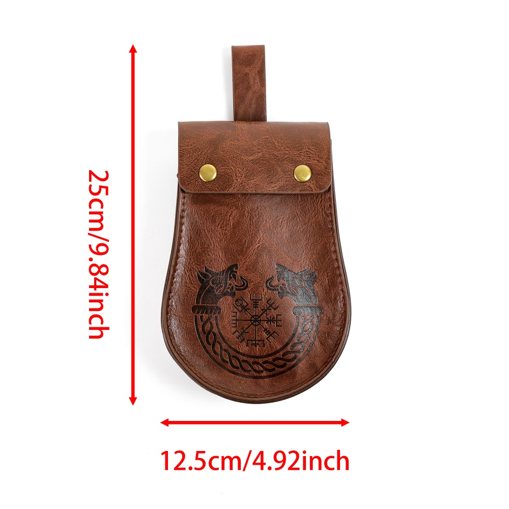 Viking Double Wolf Rune PU Lea - Vintage Fashion Faire 评论和价格