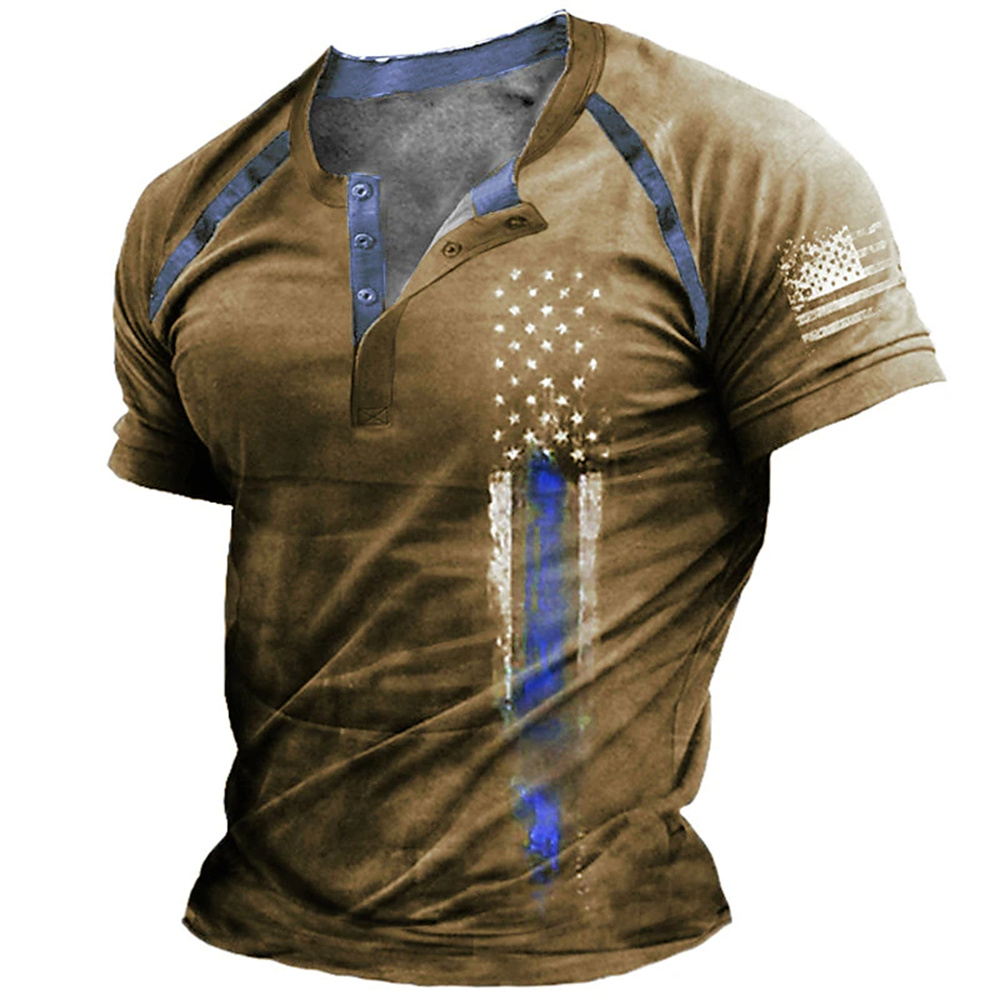 Funny 3D American Flag Print M - Vintage Fashion For Men 评论和价格