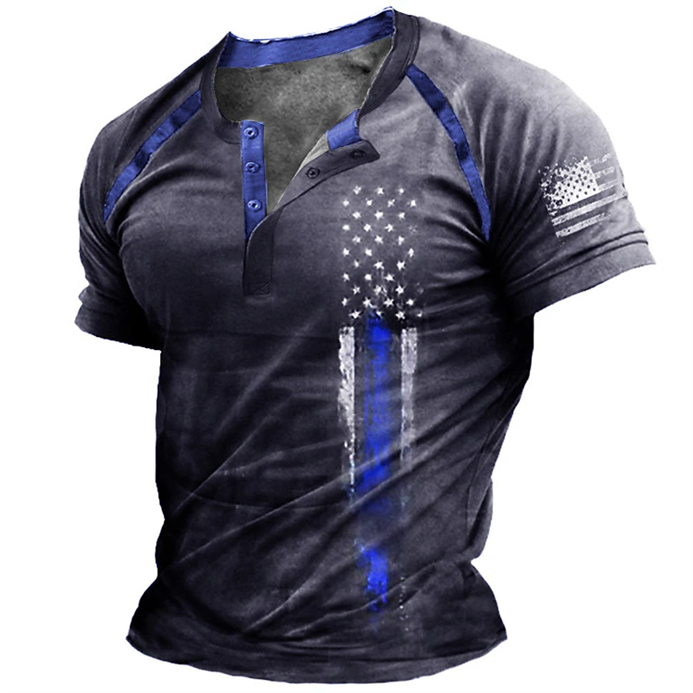 Funny 3D American Flag Print M - Vintage Fashion For Men 评论和价格