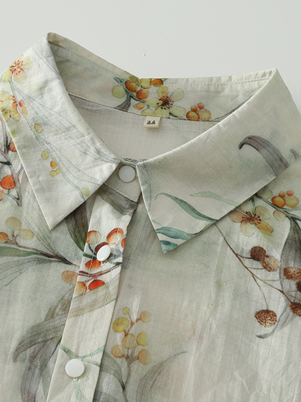 Loose Long Sleeve Women's Shir - Vintage Fashion Influencer 评论和价格