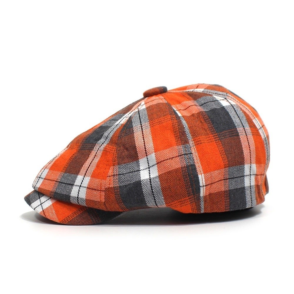 Fashion Short Brim Plaid Beret - Vintage Fashion Hats 评论和价格