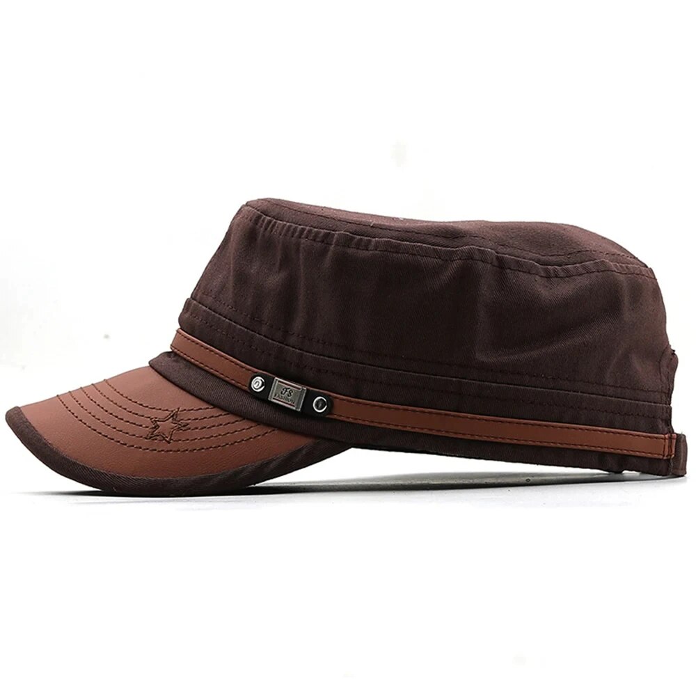 Casual Cadet Hat Man Flat Top  - Vintage Fashion Hats 评论和价格