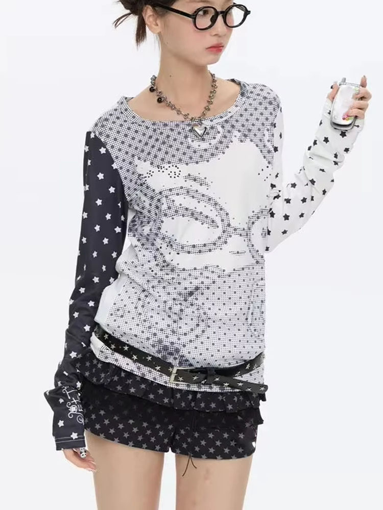 Y2k Aesthetic Long Sleeve T-sh - Vintage Fashion Y2K 评论和价格