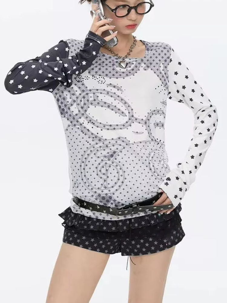 Y2k Aesthetic Long Sleeve T-sh - Vintage Fashion Y2K 评论和价格