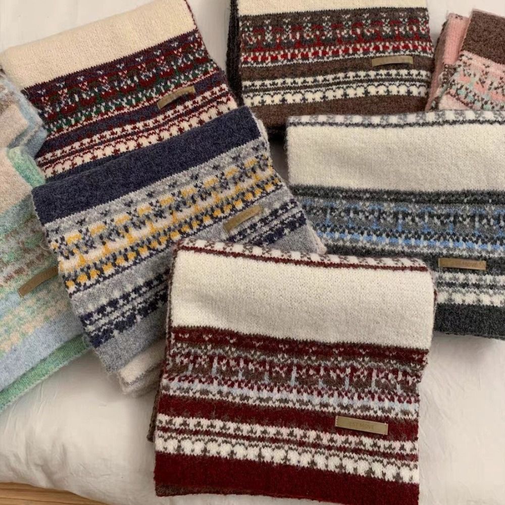 Cozy Fair Isle Pattern Patchwo - Vintage Fashion Faire 评论和价格