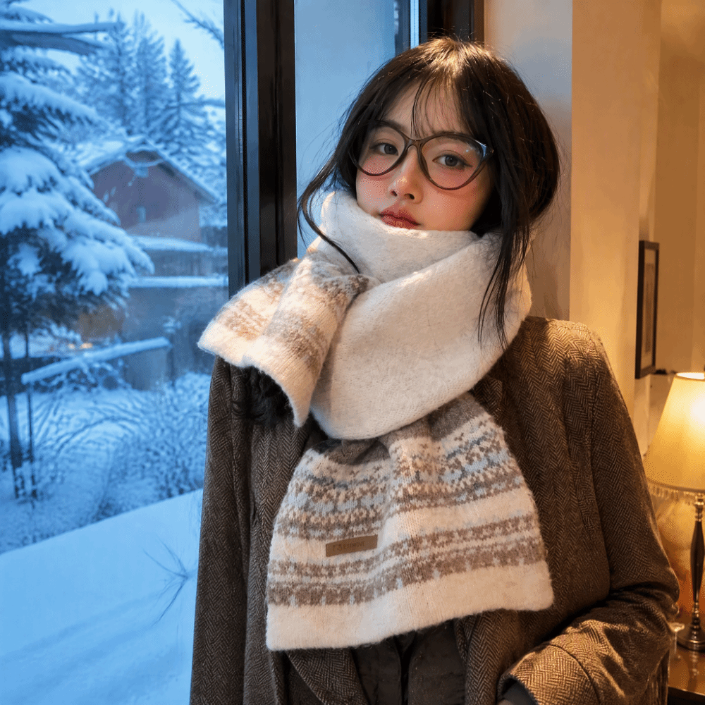 Cozy Fair Isle Pattern Patchwo - Vintage Fashion Faire 评论和价格
