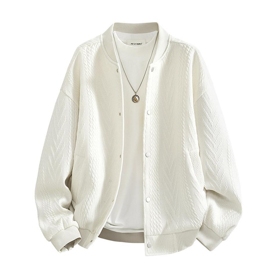 Knitted Baseball Jacket Men 8X - Varsity Jacket Wool 评论和价格