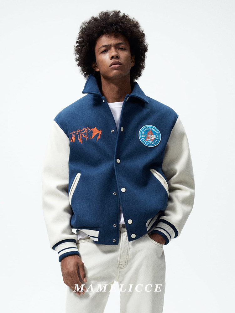 MAMELICCE Original design Amer - Varsity Jacket Wool 评论和价格
