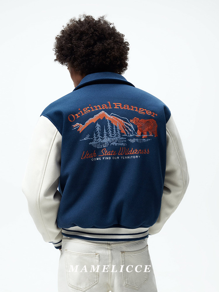 MAMELICCE Original design Amer - Varsity Jacket Wool 评论和价格