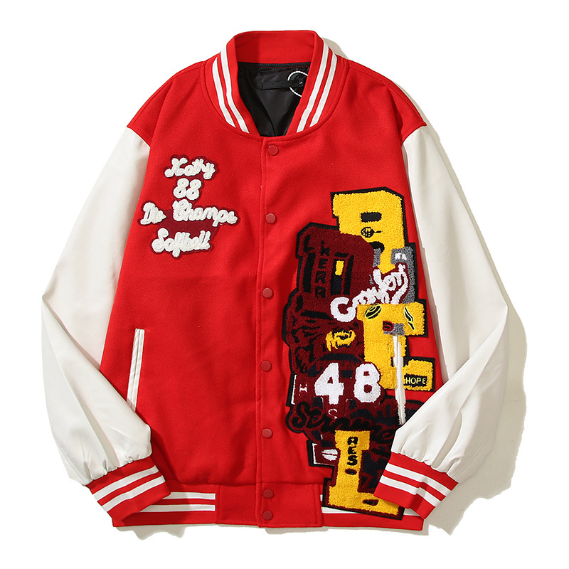 Autumn and Winter Mens Varsity - Varsity Jacket Wool 评论和价格