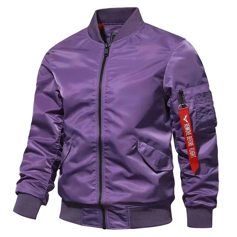 Bomber Jacket Men Winter Autum - Varsity Jacket Wool 评论和价格