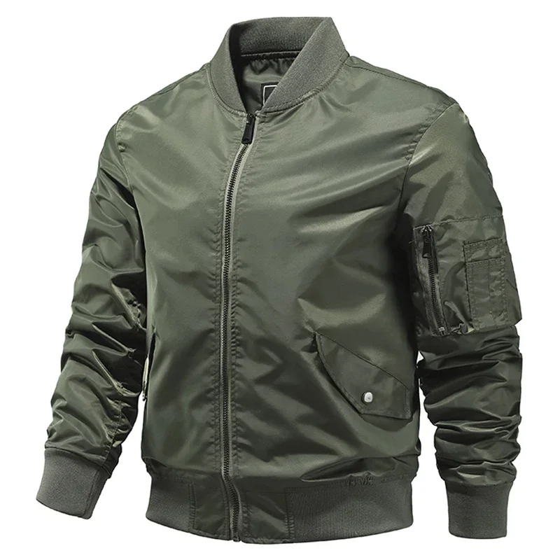 Bomber Jacket Men Winter Autum - Varsity Jacket Wool 评论和价格