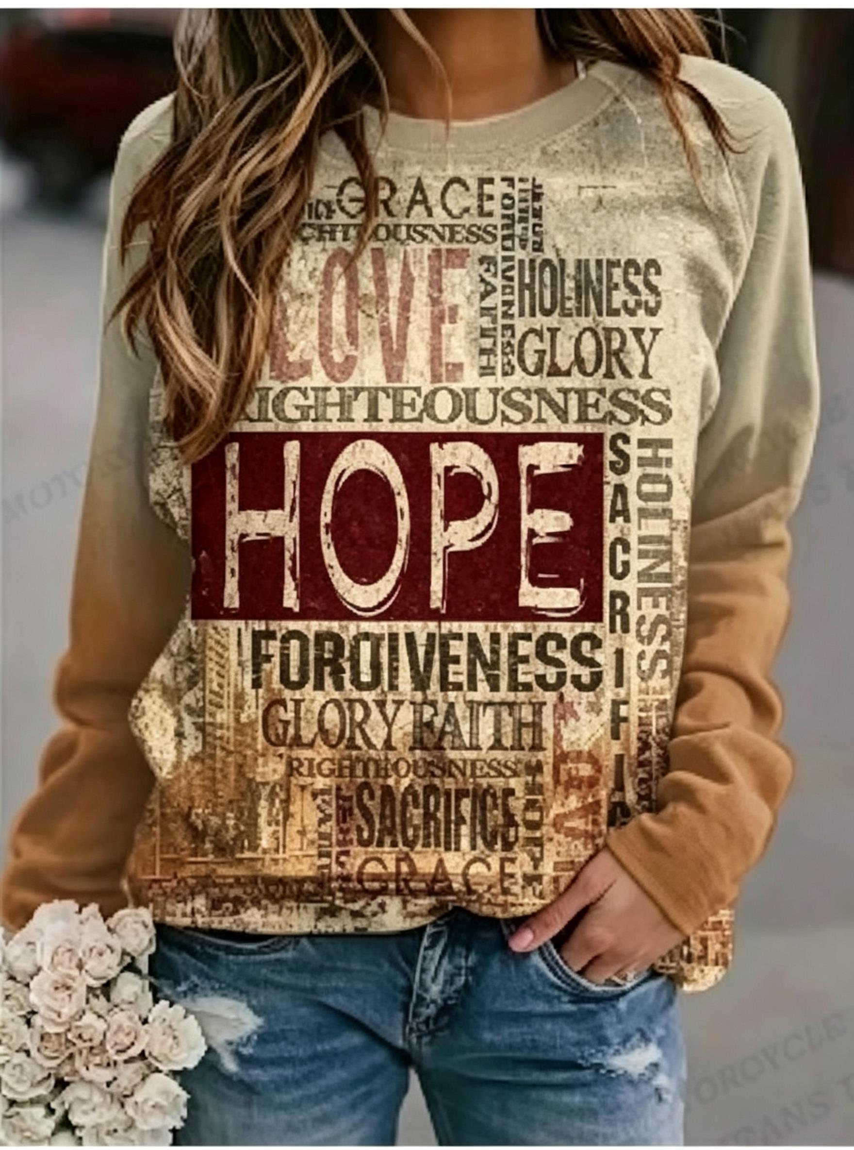 Women Long Sleeve Tee Top Vint - Vintage Fashion Prints 评论和价格